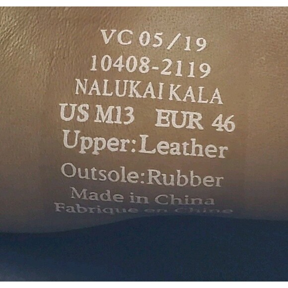 Olukai Nalukai KALA Tan Beige Leather Lace Up Loafer Shoes Men’s Size 13 main image 11